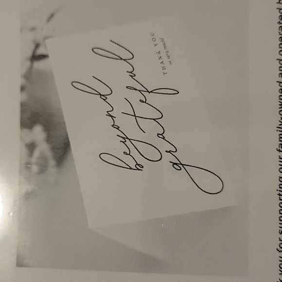 Beautiful Cursive Thank You Cards "Beyond Grateful* 4x6 with Envelopes - Picture 2 of 4